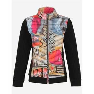 NEW DOLCEZZA women's totem puffer jacket in black multi